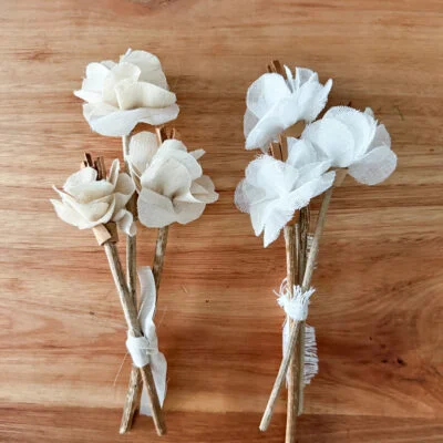 Mini flores de tela x 3 (ideal para completar kits) en Marrón - Jarrones, Uruguay | Dreams On Time, vista 11