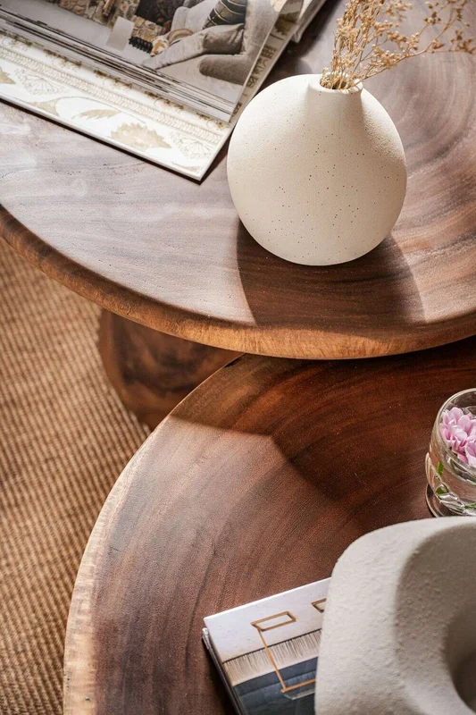 MESA MEDITERRANEO - SUAR - DIAMETRO 75 CMS en Madera natural - Mesas de living, Uruguay | La Iberica, vista 13