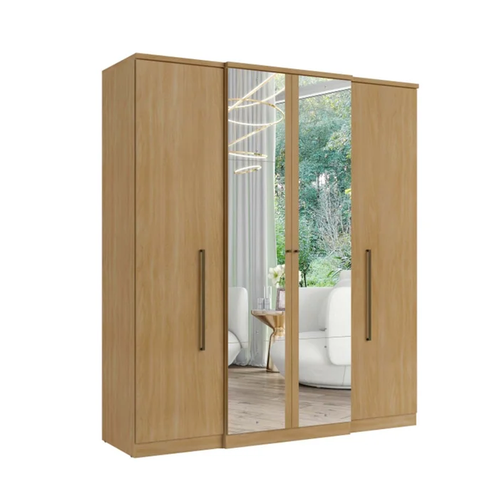 Placard Ropero 4 Puertas Mdp Marron Splendore Glass en Marrón - Roperos y placares, Uruguay | Divino, vista 2