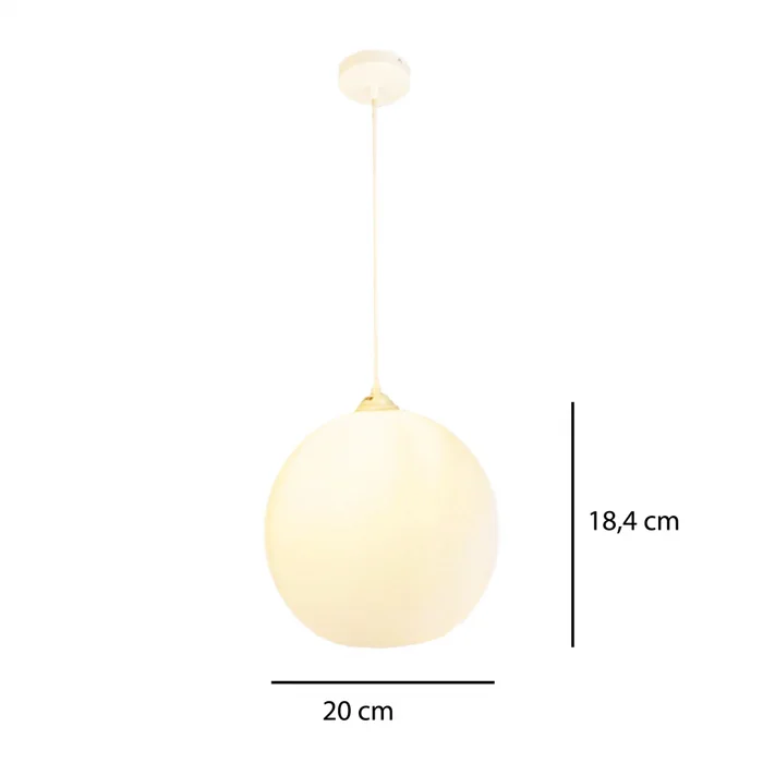 Luminaria Colgante Wallas Medium Blanca ø 20 cm en Blanco - Lámparas colgantes, Uruguay | Serlux, vista 5