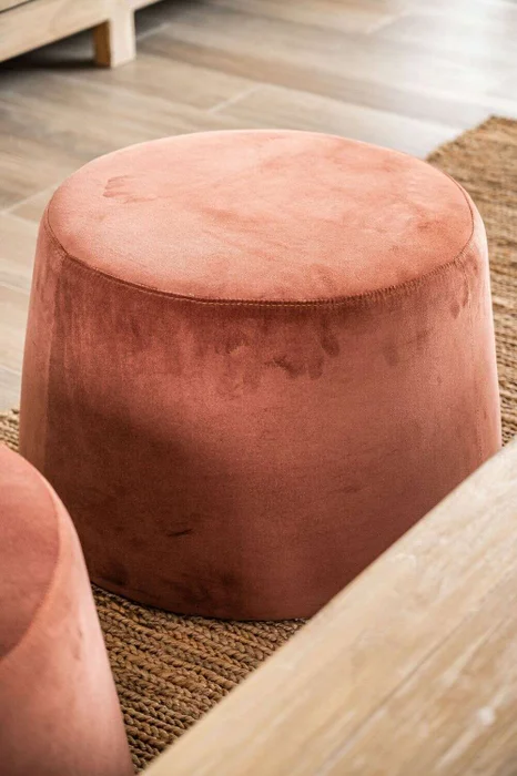 PUFF MILANO - TERCIOPELO COBRE en Cobre - Butacas, banquetas y puffs, Uruguay | La Iberica