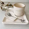 Kit desayuno con vaso de cerámica, apoya cucharas, plato y cucharita - Decoración, Uruguay | Dreams On Time, vista 1 de 46
