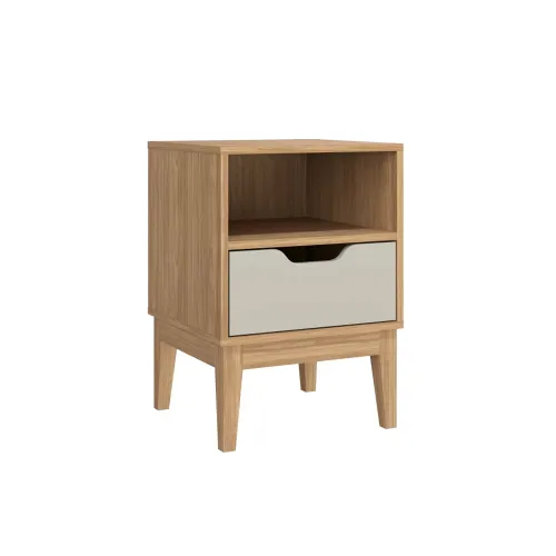 Mesa De Luz Alta 1 Cajon Con Estan Y Patas 100% Mdp - Mesas de luz, Uruguay | Soy Hogar