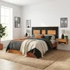 Respaldo de Cama Nordik – MDP Premium con Apliques (160 cm) - Negro / Cinamomo en Multicolor - Respaldos de cama, Uruguay | Mulata, vista 4 de 5