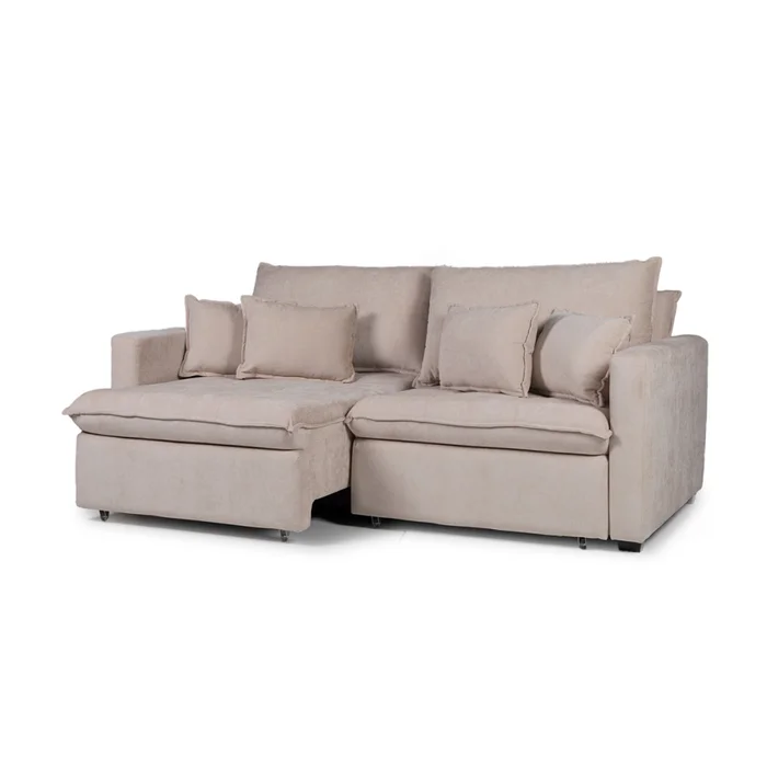 Sofá Cama Carmín - Tela Microfibra - 12072 (Beige) en Beige - Sillones y sofás, Uruguay | Nyr, vista 2