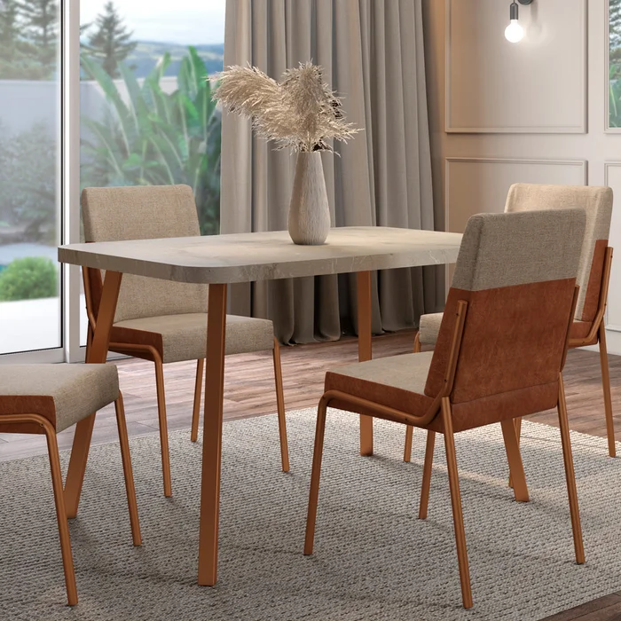 Mesa Star Rectangular - Rose en Rose - Mesas de comedor, Uruguay | Ecowood, vista 2