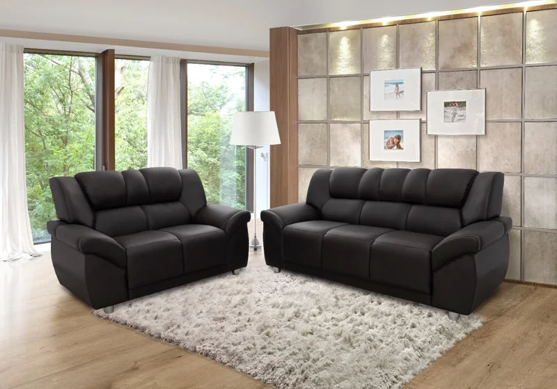Sillon 2 Cuerpos Sofa Córdoba Pu Negro en Negro - Sillones y sofás, Uruguay | Soy Hogar, vista 5