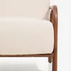 Butaca Sylo de chenilla beige y madera maciza de fresno con acabado tono nogal FSC 100% en Beige - Butacas, banquetas y puffs, Uruguay | Kavehome, vista 4 de 10