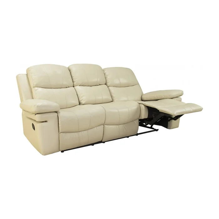 Sillón reclinable 3 cuerpos - Pu MR2138 - Crema en Beige - Sillones y sofás, Uruguay | Rústico Hogar