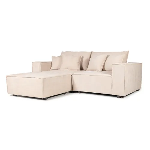 Sofá Modular Maia (3 módulos) - Tela Microfibra - 12072 (Beige) en Beige - Sillones y sofás, Uruguay | NYR