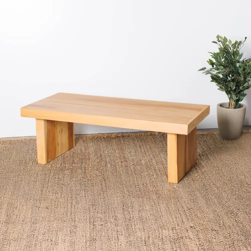 MESA RATONA LEBLON 130x60 en Madera natural - Mesas de living, Uruguay | Fundamento Muebles