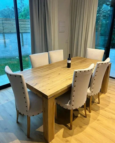 Juego Comedor Madera Maciza 180x90 6 Sillas De Vestir- Ozark A Eleccion en Madera natural - Mesas de comedor, Uruguay | Ozark Home, vista 2