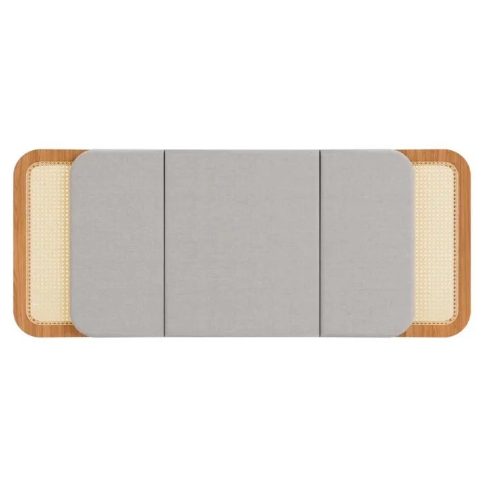 Respaldo de Cama Valeria con Ratan Natural 170cm Curvo - 100% MDF en Beige - Respaldos de cama, Uruguay | Balton, vista 6