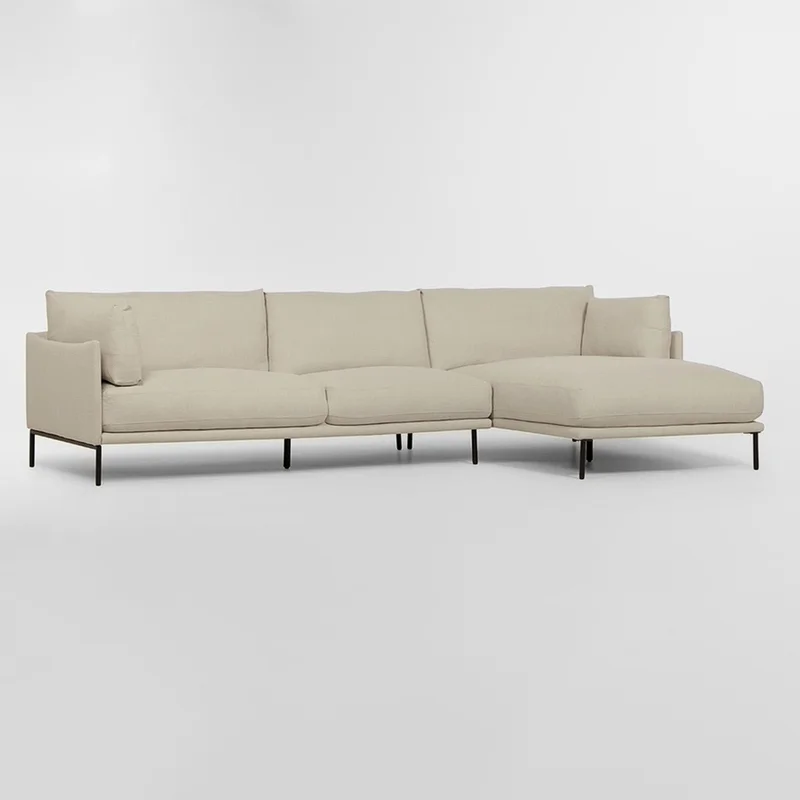 Sofá con chaise COSTA BEIGE DERECHO - Sillones y sofás, Uruguay | Viasono, vista 3