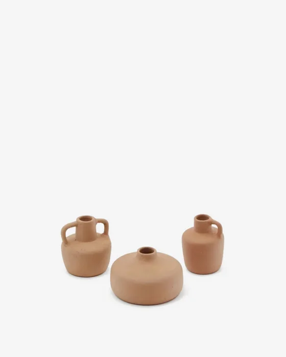 Set Sofra de 3 jarrones de terracota 6 cm / 7 cm / 10 cm en Rojo - Jarrones, Uruguay | Kavehome