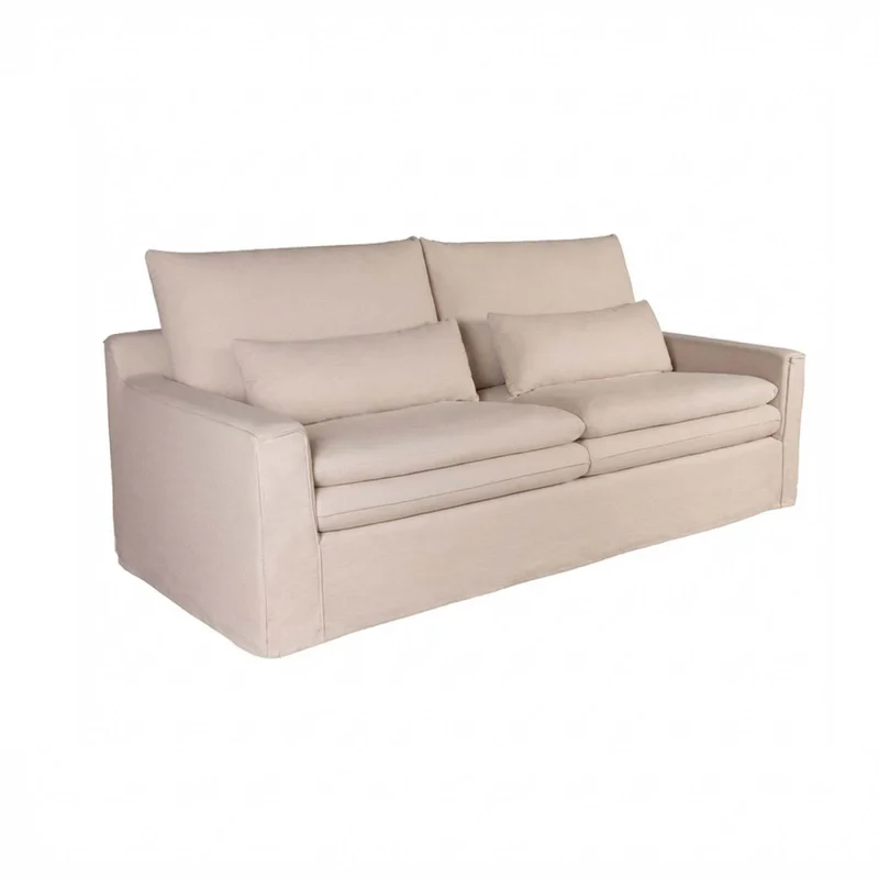Sofá 3 Cuerpos Tela Natural-beige Positano Beige en Beige - Sillones y sofás, Uruguay | Divino, vista 3