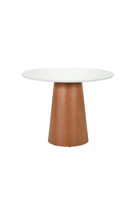 MESA COMEDOR CATARINA MADERA/VIDRIO DIAM120 en Madera natural - Mesas de comedor, Uruguay | Vinibel