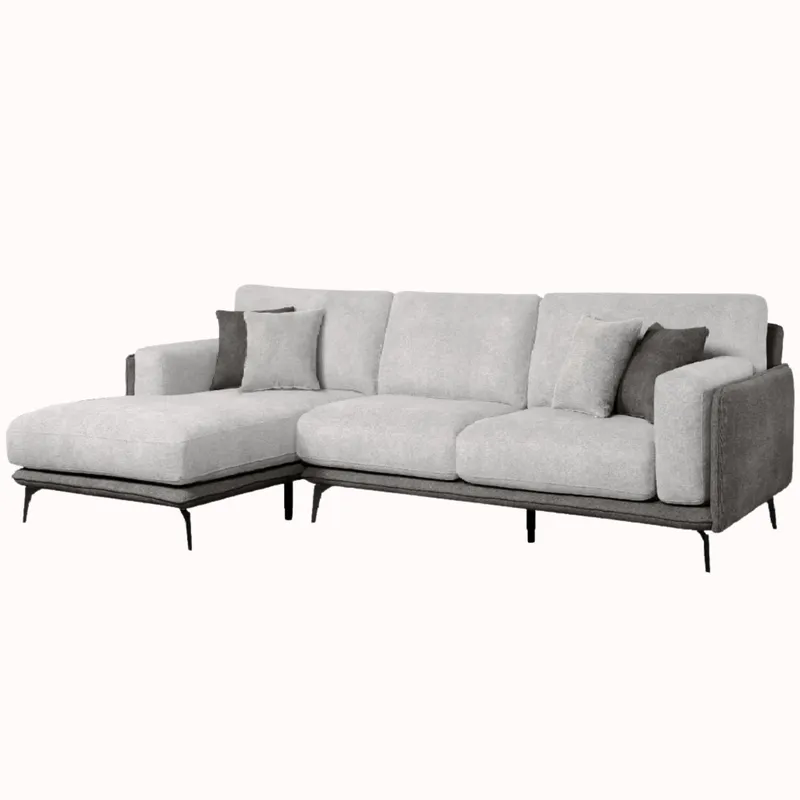SOFÁ CON CHAISE ZAMBIA en Gris - Sillones y sofás, Uruguay | Forum Design
