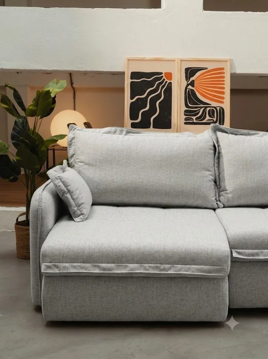 Sofá Petrópolis 3 Cuerpos (210cm) EASY CLEAN – Gris en Gris - Sillones y sofás, Uruguay | Berna Home, vista 5