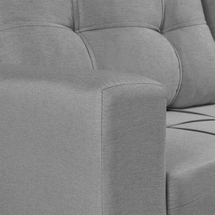 Sillon Sofa Esquinero Living 5 Cuerpos Tapizado Tela en Gris - Sillones y sofás, Uruguay | Soy Hogar, vista 3