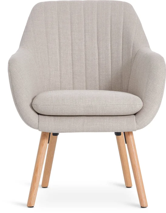 Sillón UDSBJERG tela 1 cuerpo beige/roble en Beige - Butacas, banquetas y puffs, Uruguay | JYSK