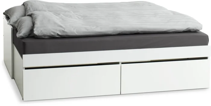 Cama c/almacenaje 90/King 180x200 TANGBJERG bl en Blanco - Dormitorio, Uruguay | JYSK