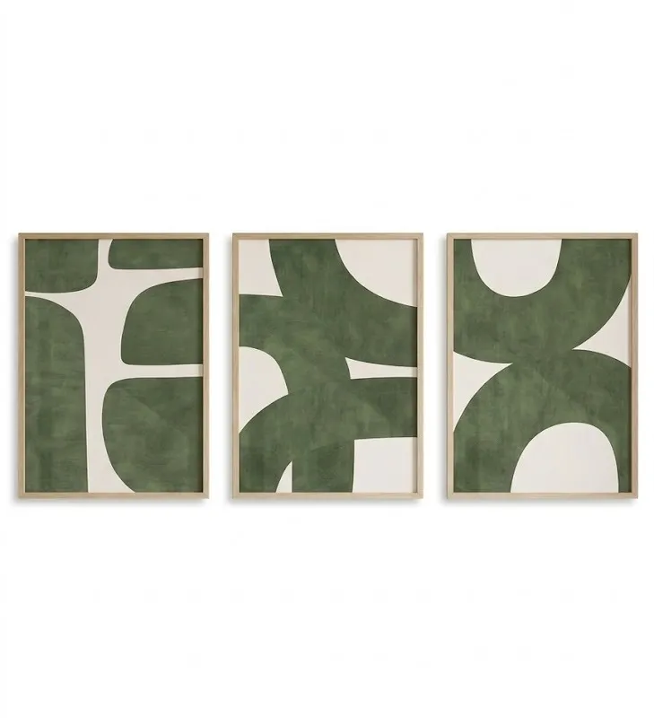 Kit 3 Cuadros – Módulo Musgo – 40 x 60 - Decoración de pared, Uruguay | Berna home