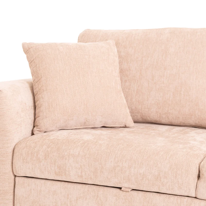 Sofá Cama Chaise/baúl Tela Natural-beige Bristol Beige en Beige - Sillones y sofás, Uruguay | Divino, vista 3