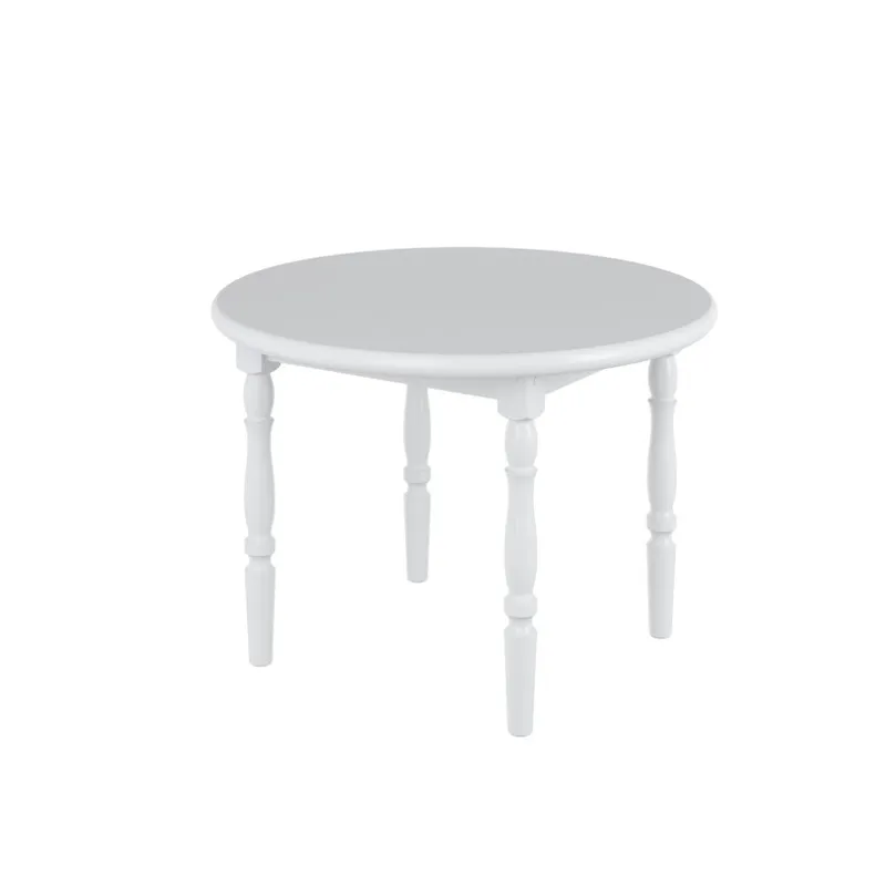 Mesa redonda 105x76 Linea Parma - Blanco en Blanco - Mesas de comedor, Uruguay | La Cueva Muebles