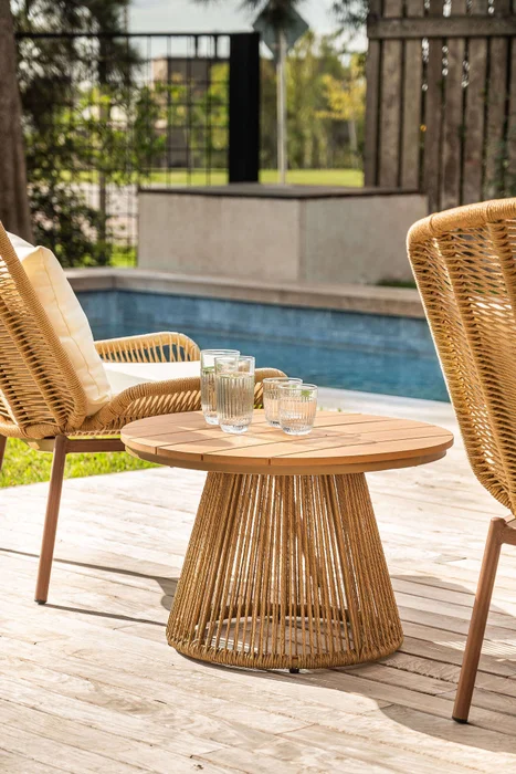 MESA MULTIFUNCION DIAMETRO 66 CMS - EXTERIOR en Madera natural - Muebles para el exterior, Uruguay | La Iberica, vista 13