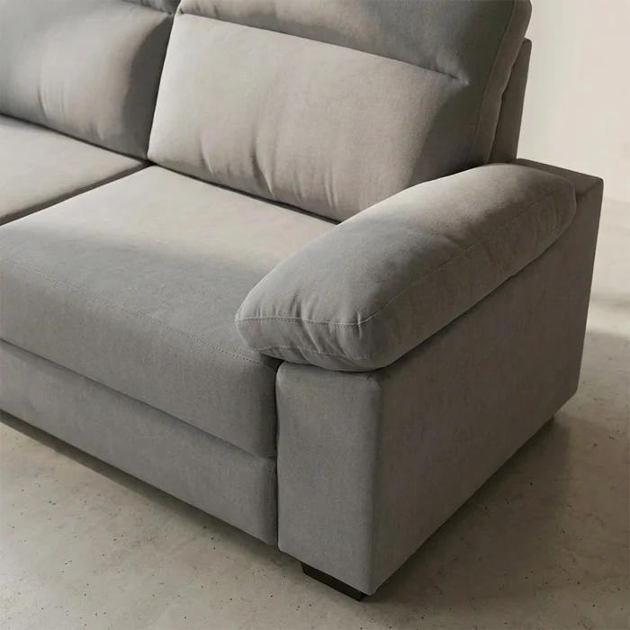 Sofá Owen - Tela Microfibra - 3 cuerpos - 12091 (Gris) en Gris - Sillones y sofás, Uruguay | Nyr, vista 4