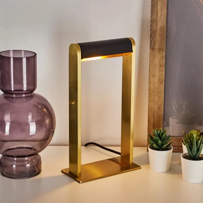 Lámpara de Mesa Gilly Dorado en Amarillo - Lámparas de mesa, Uruguay | Serlux, vista 7