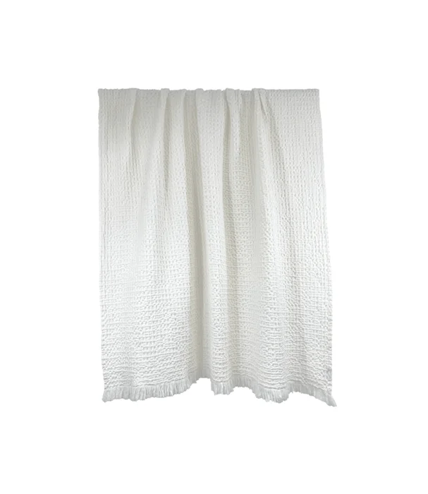 HARM MANTA TEMPO en Blanco - Textiles, Uruguay | Más Infinito Casa