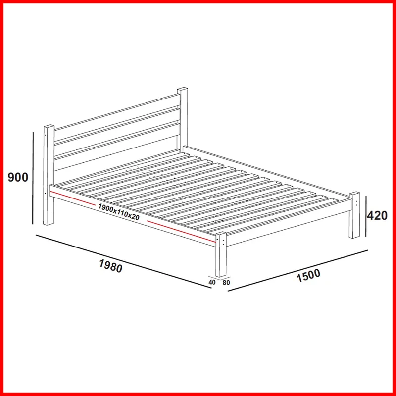 Cama 2 plazas estilo minimalista – 1433.140 - Dormitorio, Uruguay | Punto Unión, vista 3