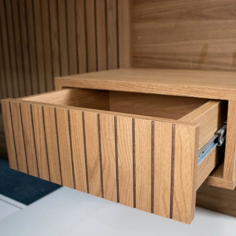 Mesa de Luz Aerea Capri - Olmo en Madera natural - Mesas de luz, Uruguay | Berna Home, vista 5