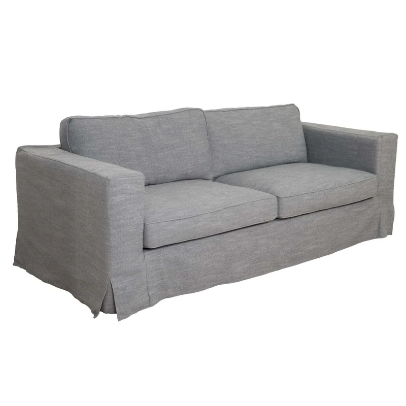 Sofá Con Funda Desmonttable 3 Cuerpos Tela-y-madera Gris Charlie en Gris - Sillones y sofás, Uruguay | Divino, vista 3