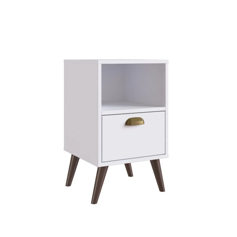 Mesa De Luz Living Dormitorio 1 Cajon Auxiliar Mesita en Blanco - Mesas de luz, Uruguay | Lais Muebles