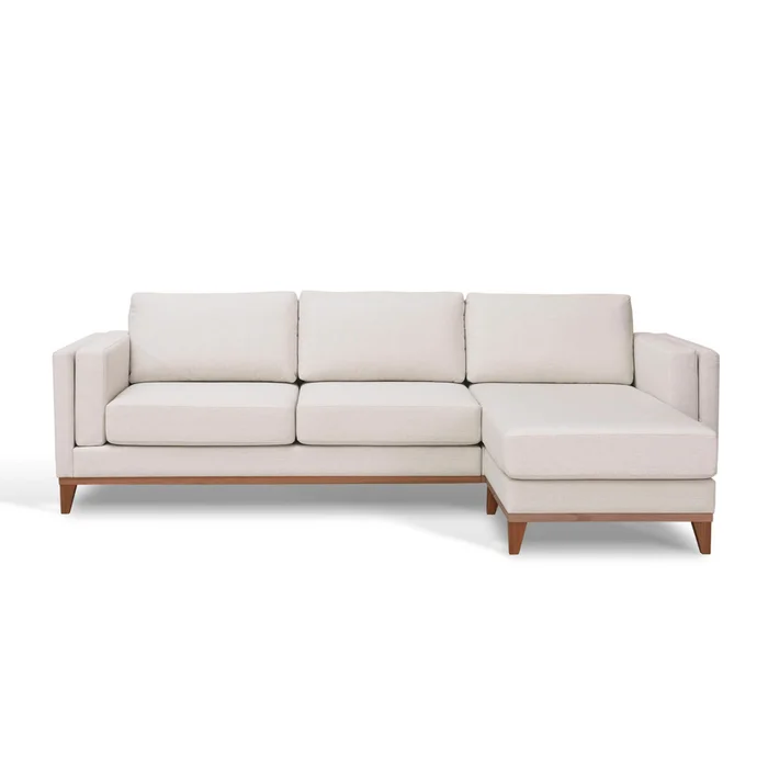 Sillón Con Chaise 3 Cuerpos Tela-premium Blanco Easy Clean Luxor Premium Hueso en Beige - Sillones y sofás, Uruguay | Divino, vista 4
