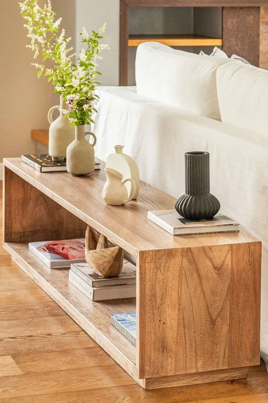 RACK / MESA LIVING CUBO - 1.75 X 0.40 MTS en Madera natural - Muebles para TV, Uruguay | La Iberica, vista 3