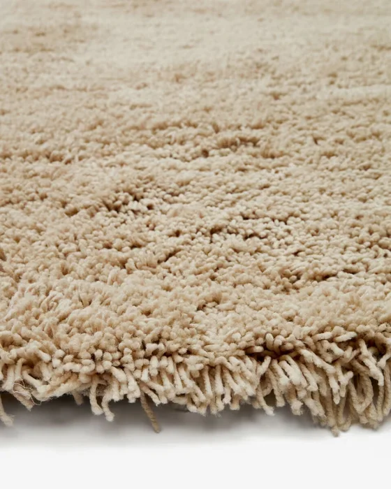 Alfombra Neade de algodón y poliéster beige 200 x 300 cm en Beige - Alfombras, Uruguay | Kavehome, vista 3
