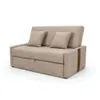 Sillón Sofá Cama Charlotte - Marrón Claro en Marrón - Sillones y sofás, Uruguay | Ecowood, vista 4 de 5