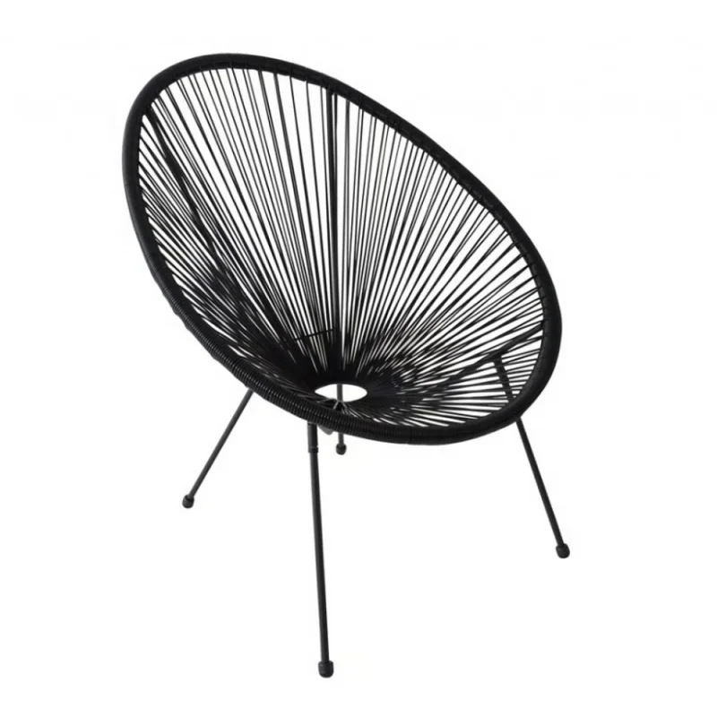 SILLA HONGUITO DE JARDIN COZUMEL DE RATTAN NEGRO en Negro - Muebles para el exterior, Uruguay | Alfa Ventas, vista 3