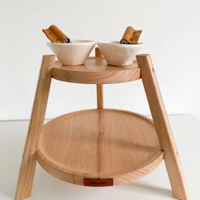 Juego de torre + 2 bowls + 2 espátulas con cuero en Madera natural - Decoración, Uruguay | Dreams On Time, vista 10