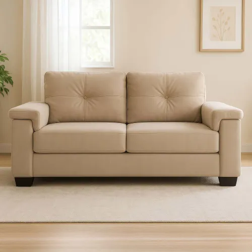 Sillón 2 Cuerpos Tela Natural-beige Luares Arena en Beige - Sillones y sofás, Uruguay | Divino