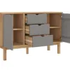 Comoda/Encimera 2P y 3C Mel/Gris Linea Nordica en Madera Maciza - Cómodas, Uruguay | Que Sal Muebleria, vista 4 de 14
