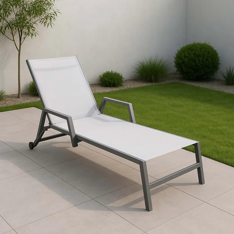 Reposera Aluminio-y-textilina Gris Aruba en Gris - Muebles para el exterior, Uruguay | Divino