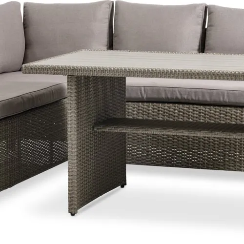 Set jardín AGERMOSE 6 plazas natural en Madera natural - Muebles para el exterior, Uruguay | JYSK