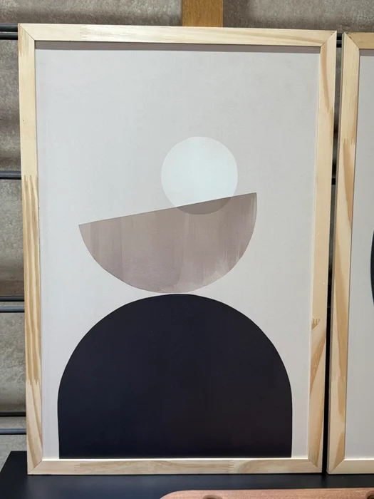 Kit 3 Cuadros – Abstracto Pinterest – 40 x 60 en Crudo / Negro / Beige – Material Marco: Pino – Moldura Caja - Decoración de pared, Uruguay | Berna home, vista 3