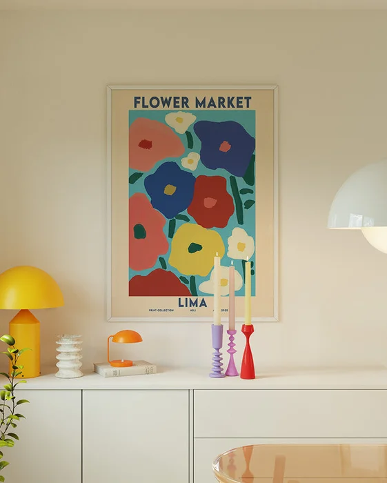 Flower Market - Lima en Multicolor - Láminas, Uruguay | La Cuadrería, vista 2