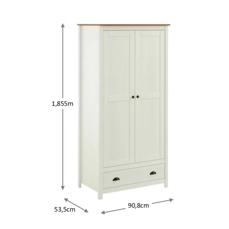 Placard Ropero 2 Puertas Madera Natural-beige Topazio en Madera natural - Roperos y placares, Uruguay | Divino, vista 3